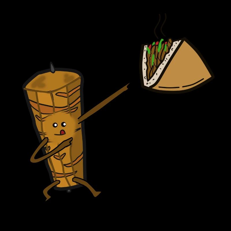 Doner kebab in the bread