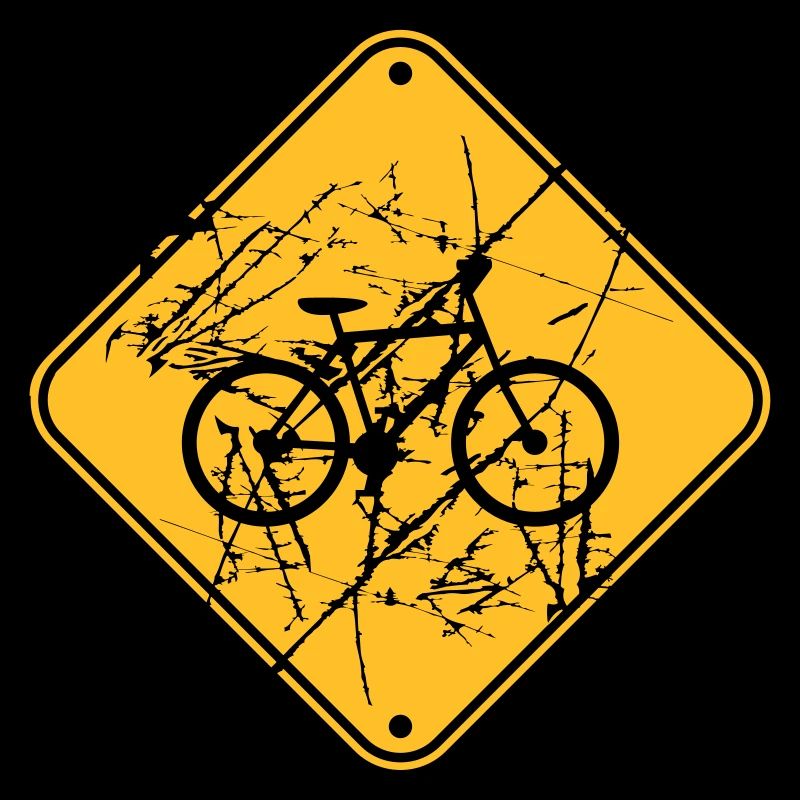Scratch tears bicycle signage signboard note