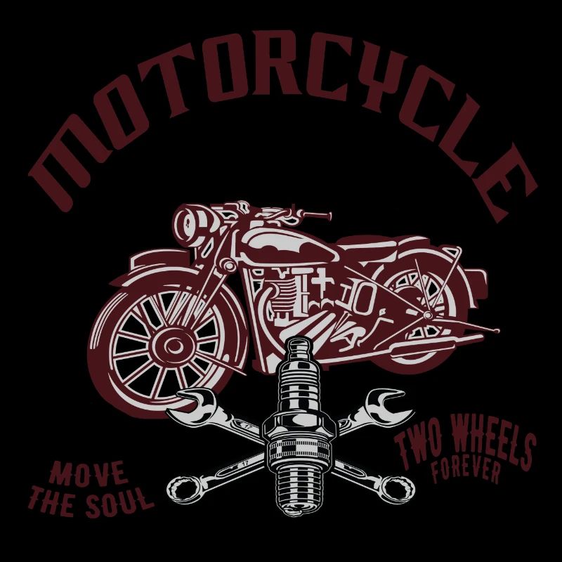 Moto classique de mécanicien, chemise Oldtimer