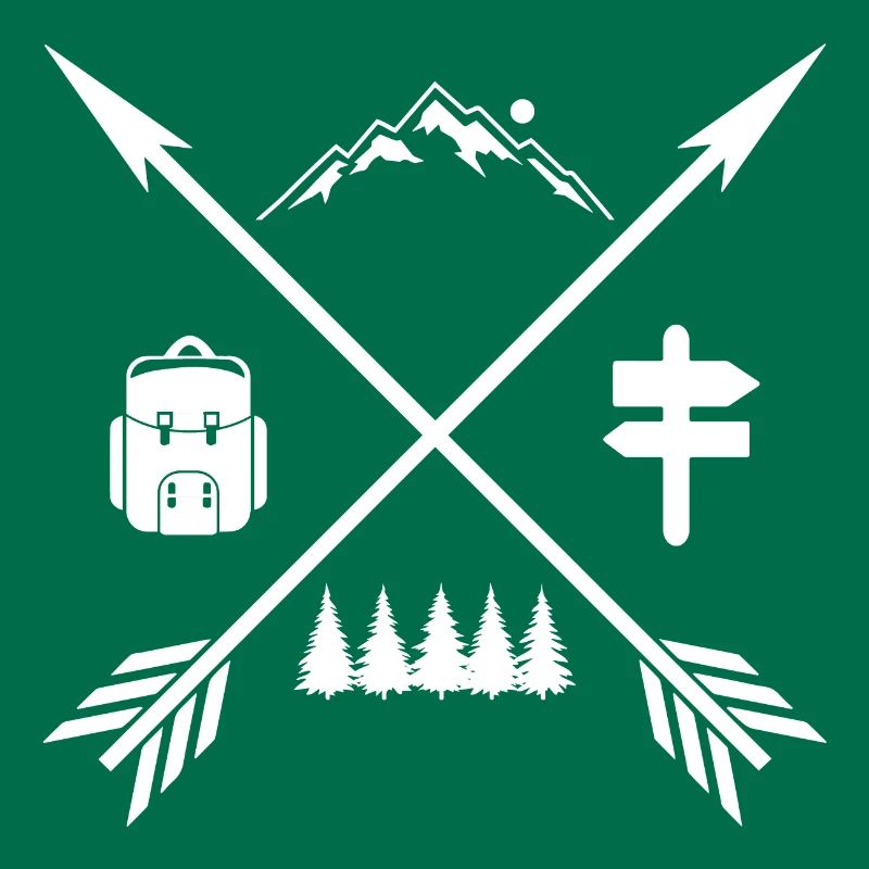Wandern Wanderer Backpacker Berge Camping Geschenk