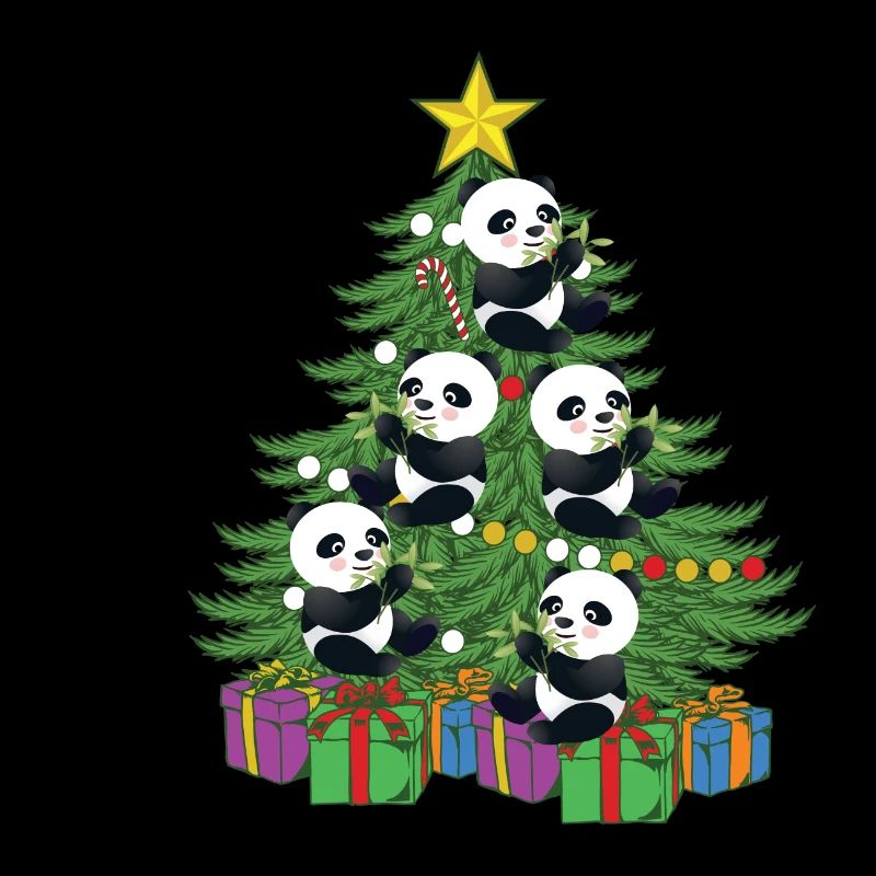 panda drôle noël
