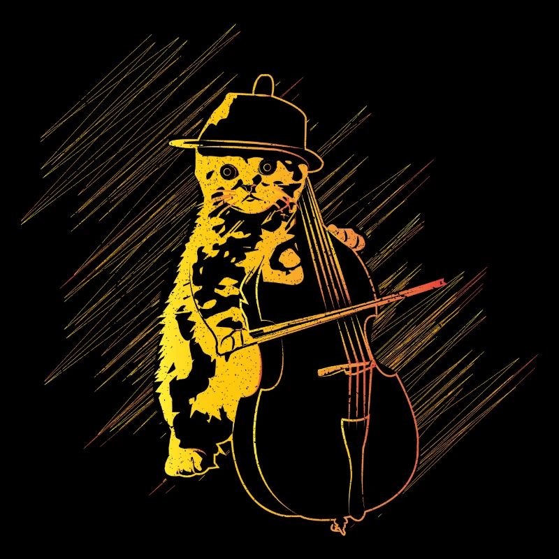 Cadeau de violoncelle chat