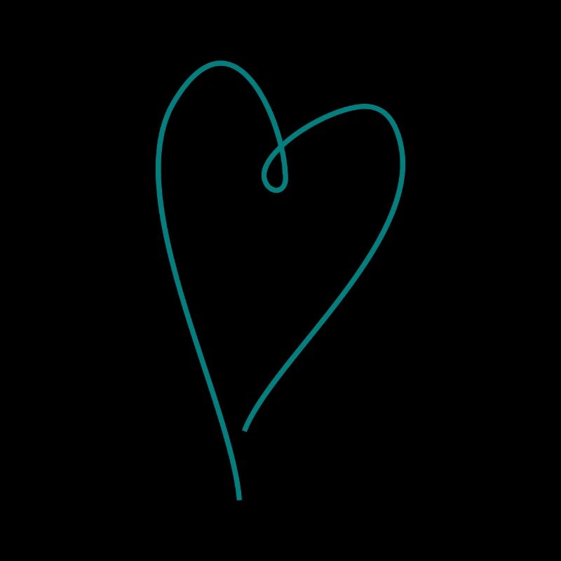 Coeur bleu sarcelle