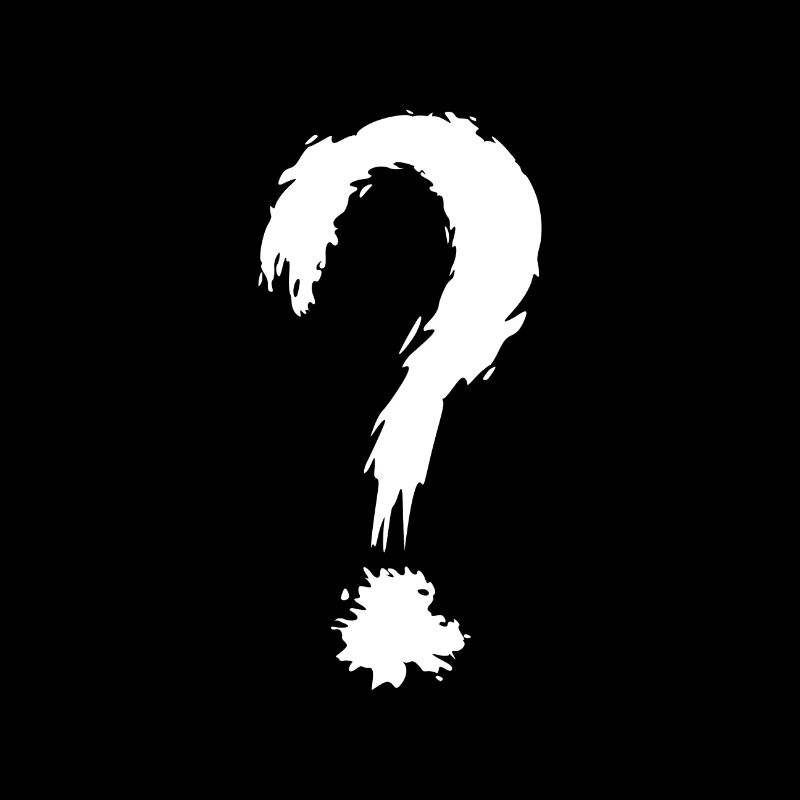 Question mark white