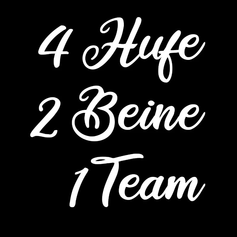 Pferdespruch 4 Hufen 2 Beine 1 Team