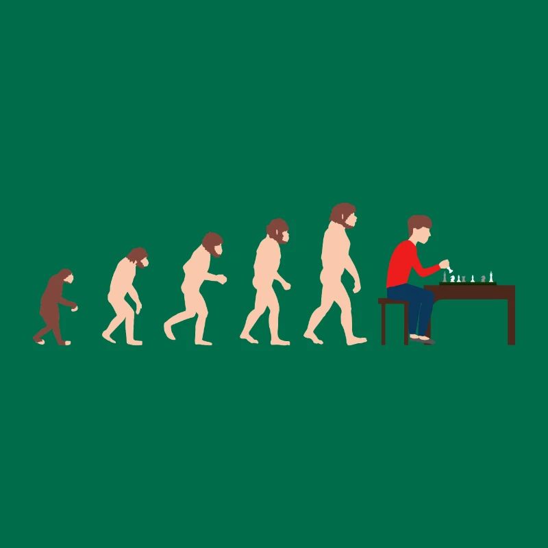 Joueur d'échecs Evolution Idée cadeau drôle