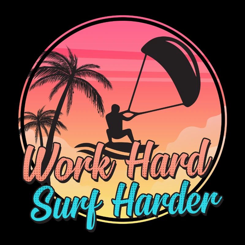 Travailler dur Surf Harder: Kite Kiteboard Kiteboarding
