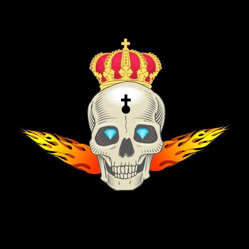 Skull Fire Fluegel Diamond Crown