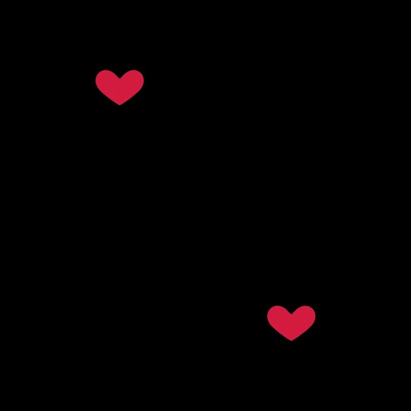 Line heart dash ornament
