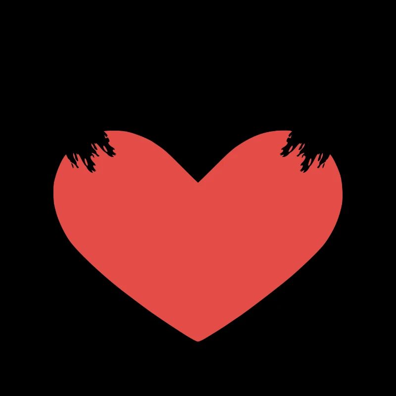 Heart devil horns evil symbol gift