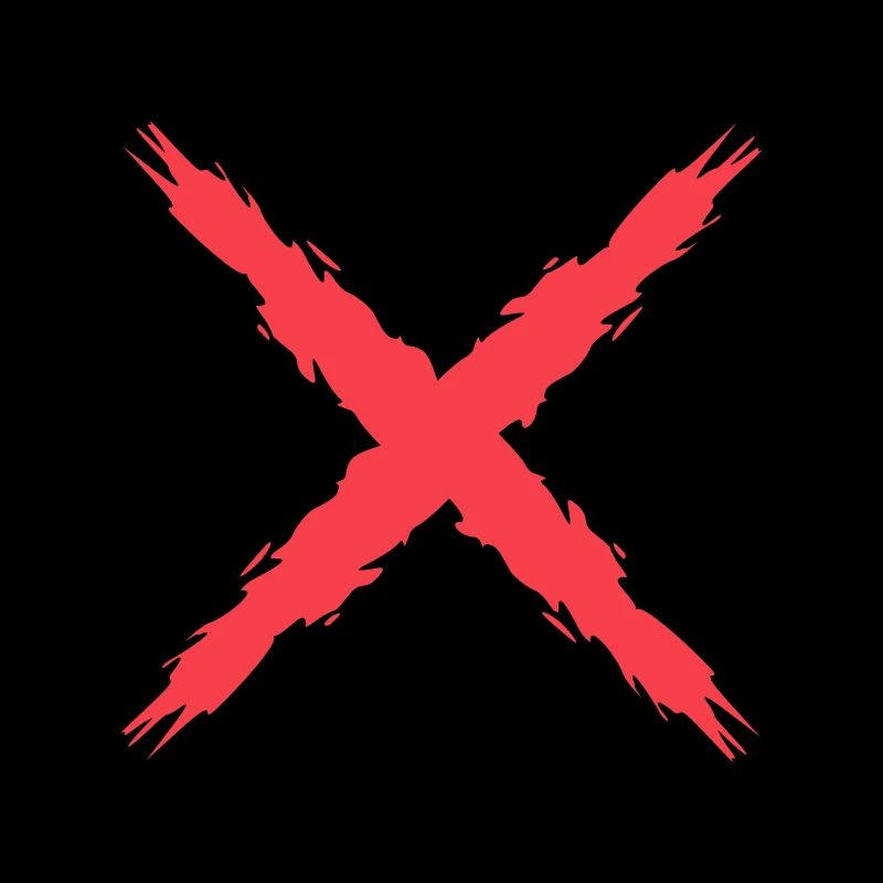 Croix de vecteur de conception rouge