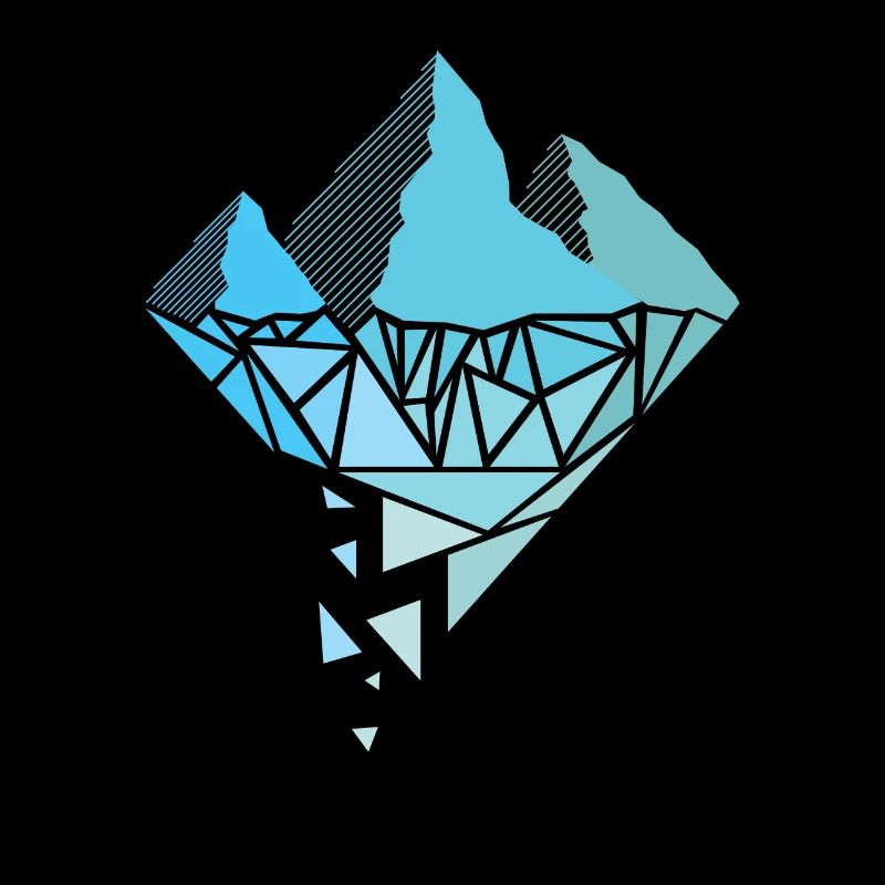 Polygon Art Poly Mountains Triangle Style Hiking