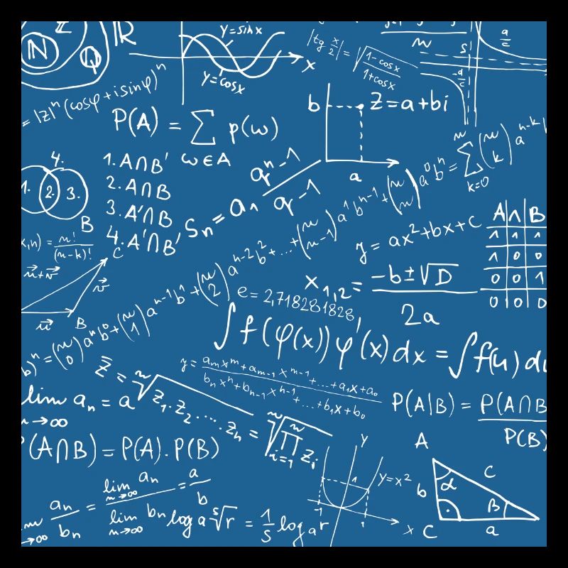 Math Equation Pattern, Quadratic Formula Math Gift