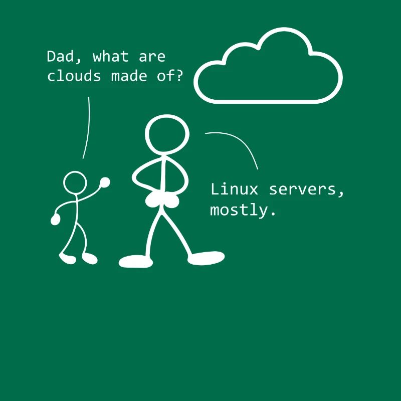 Cloud Witz ITler Programmierer Computerfachmann