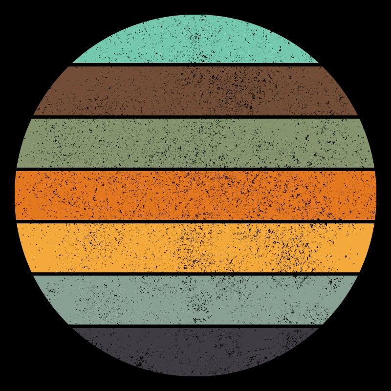 Retro Regenbogen Sunset Blau