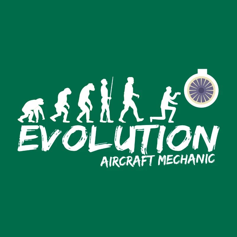 Airplane Mechanic Maintenance Evolution Funny