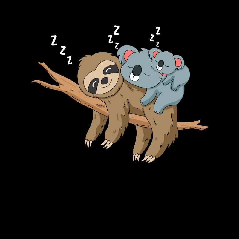 Cadeau de paresse koala mignon endormi