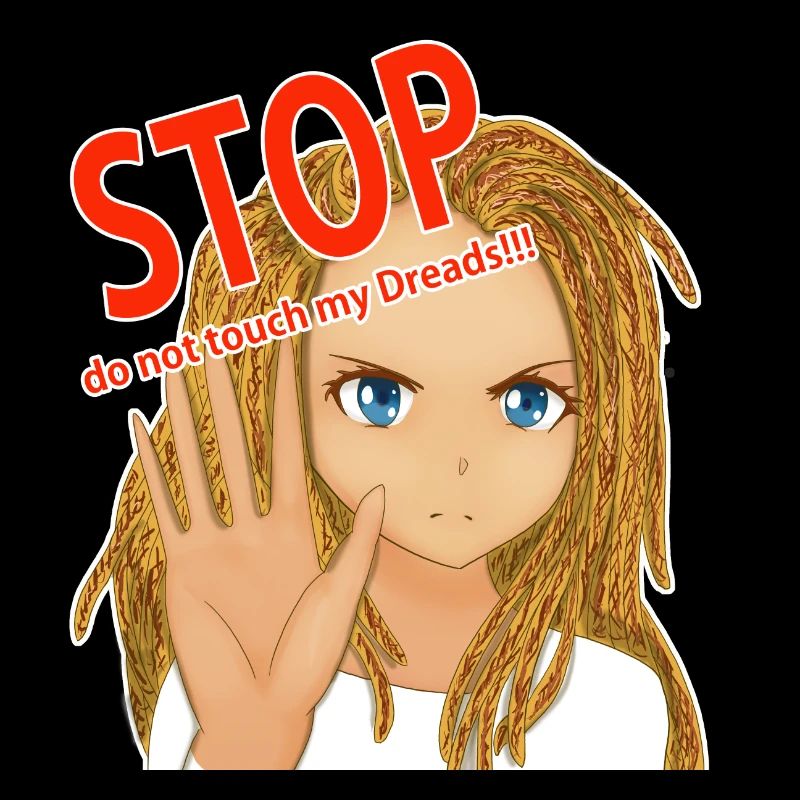 STOP do not touch my dreads ! dreads blonds