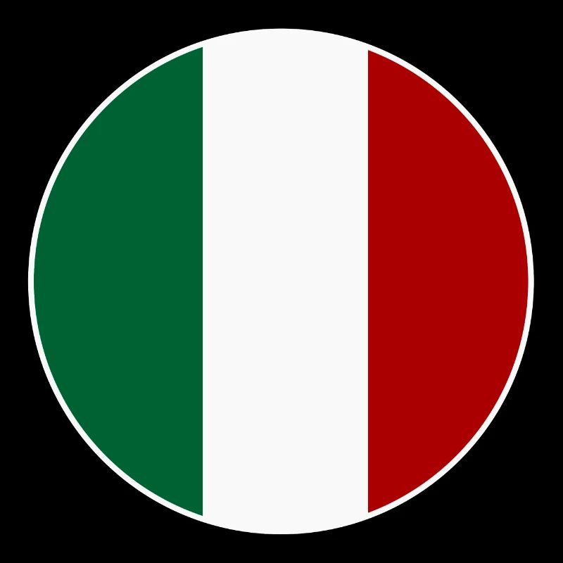 Drapeau de l'Italie rond