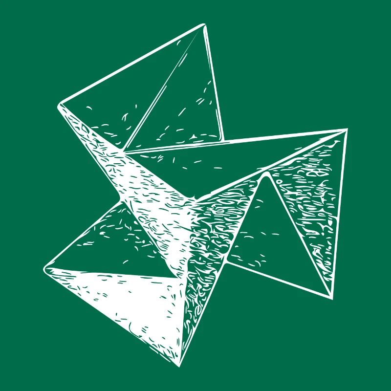 3d Vintage Triangle Cube Structure