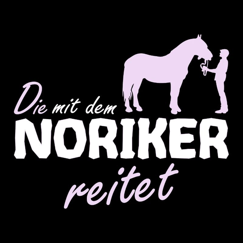 Noriker Pferd die mit dem Reitet Spruch