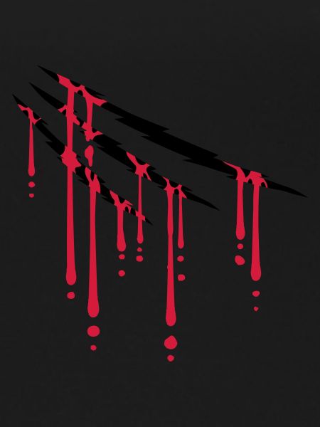 Drops of blood scratches