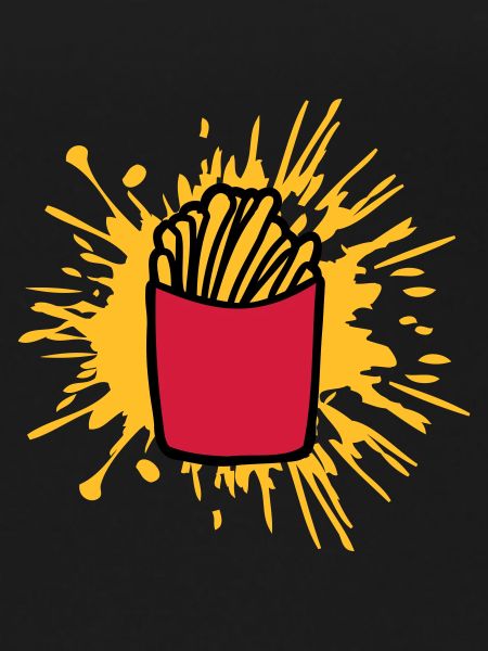 Farbklecks Pommes Frites