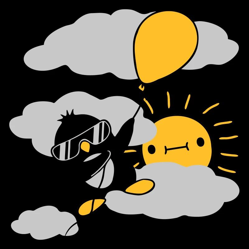 Flying Penguin Balloon Sun