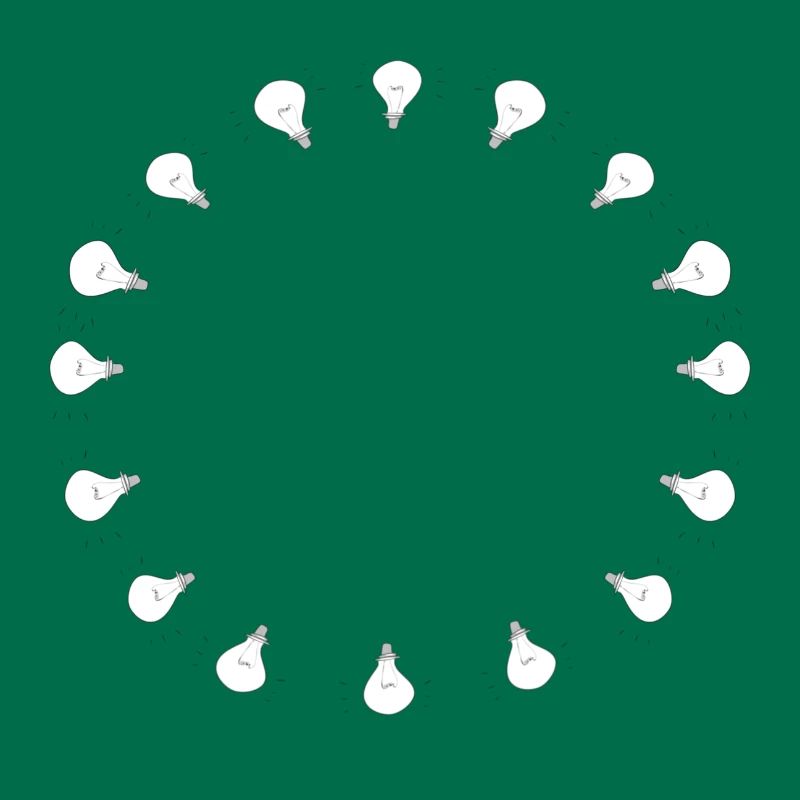light bulb circle shine light symbol