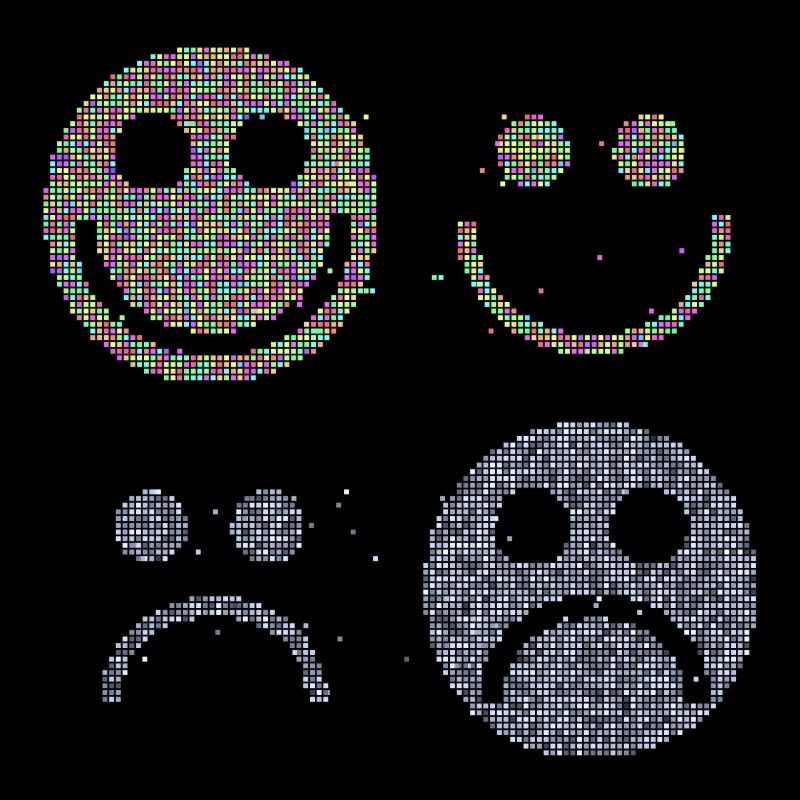 Happy and Sad Stilyzed Faces