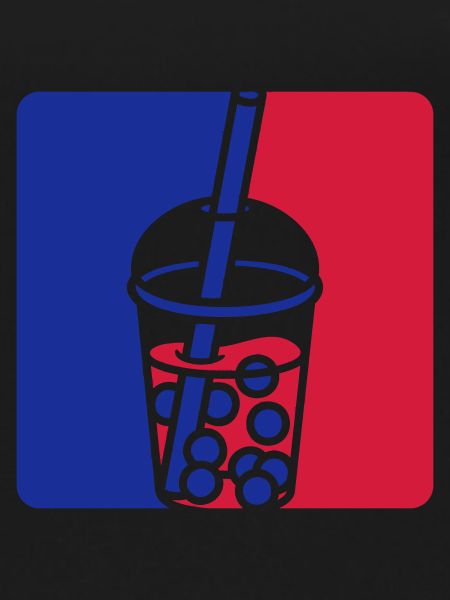 Blue Red Bubble Tea