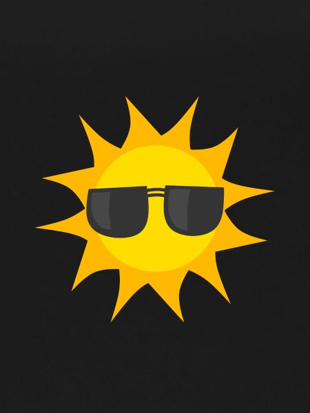 Sun Wearing Sunglasses