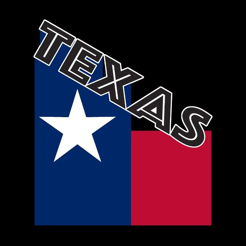 Texas Angled Flag Text