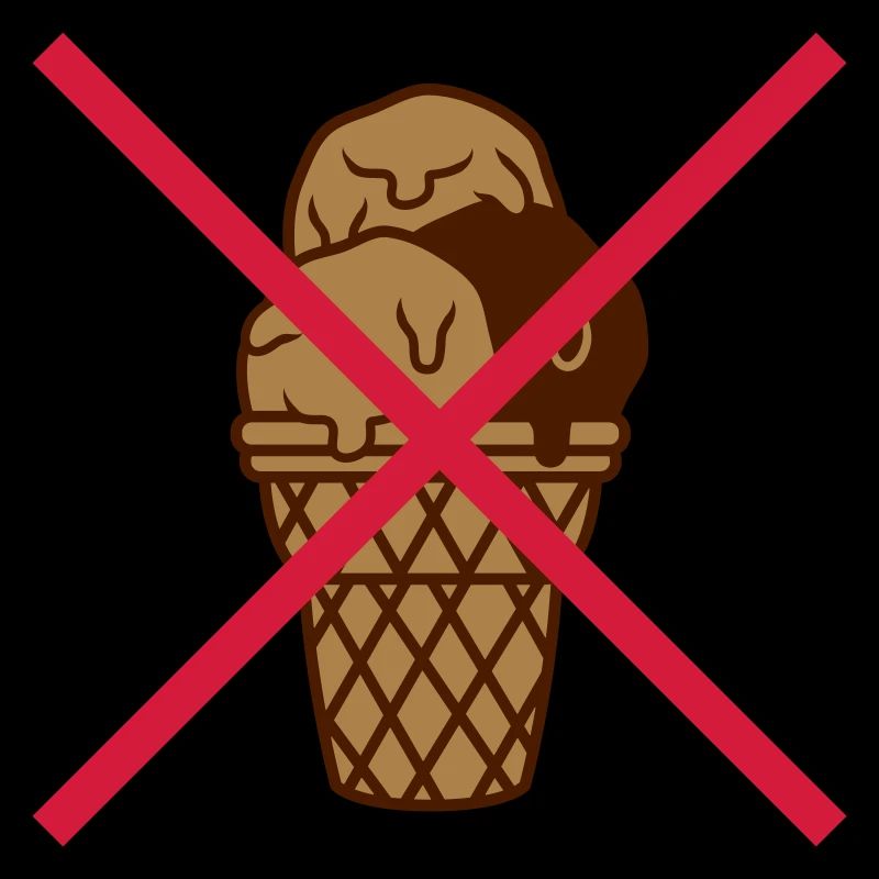 Zone de gaufres sans boules de glace