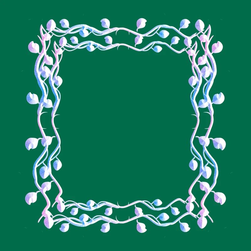 Leaves Square Shape Square Frame