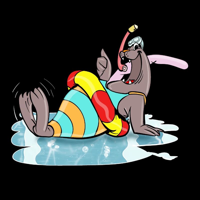 This sea lion is ready for a nice swim