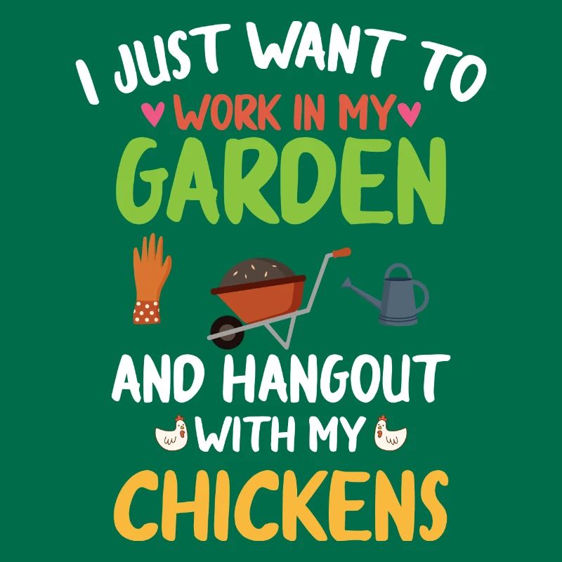 Ideé Geschenk Gartenhühner Gärtner Henne