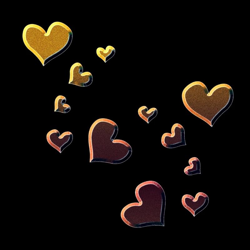 Pattern Hearts Heart Symbol red glitter yellow
