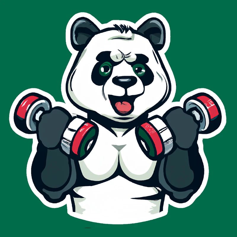 Pumpender Panda