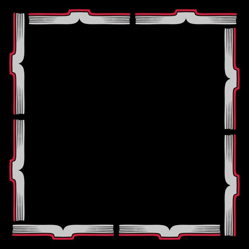 Square Frame Border Books