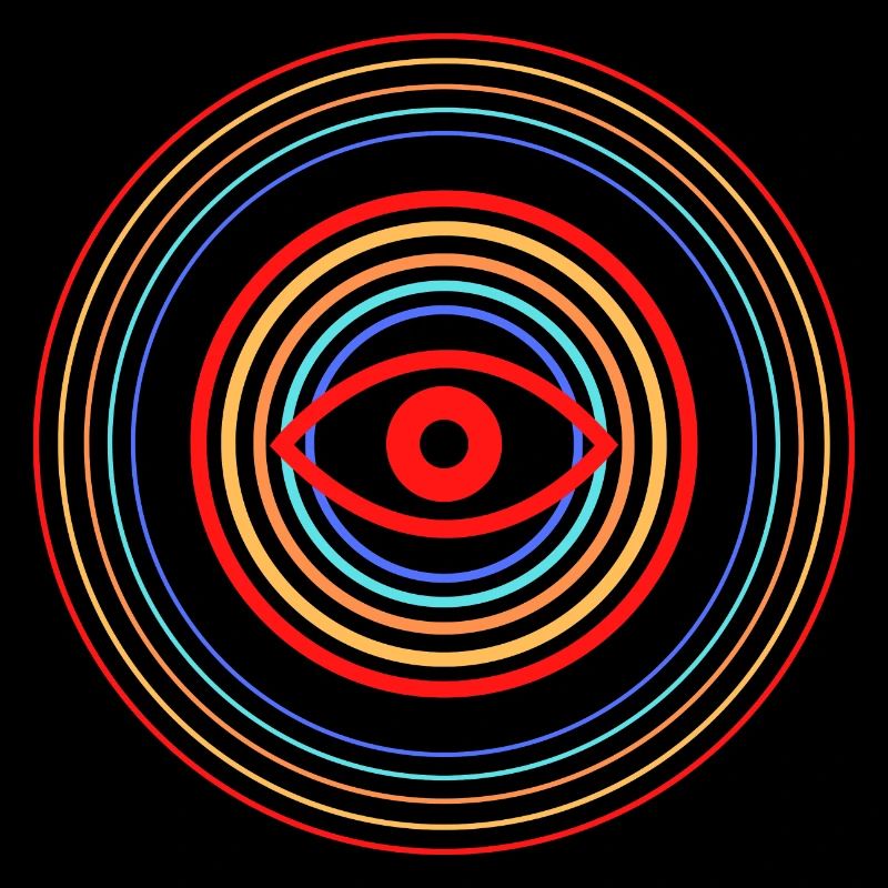 Œil Rouge dans Cercles