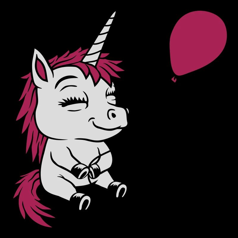 Glückliches Luftballon Einhorn Comic