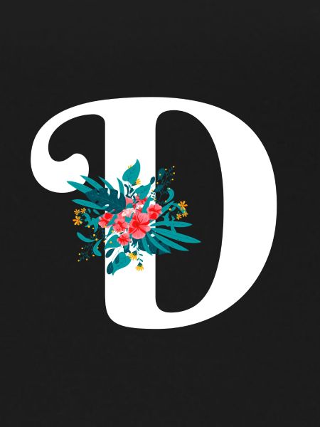 letter D flowered