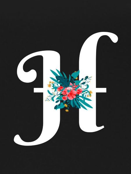 letter H flowered