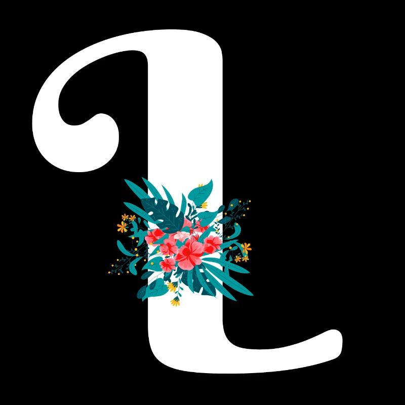 lettre L fleuris
