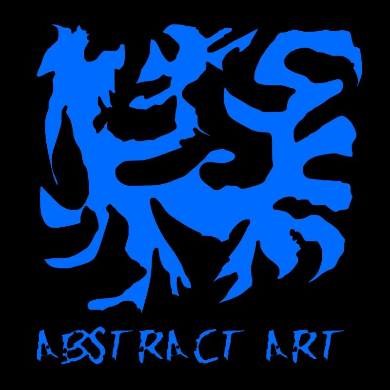 Art abstrait en bleu