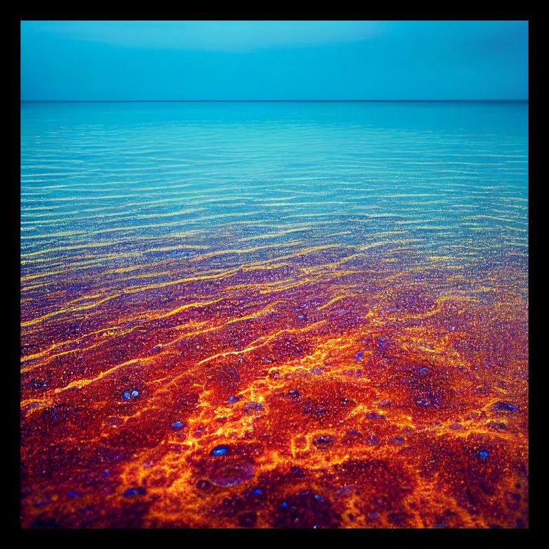Mer arc-en-ciel calme