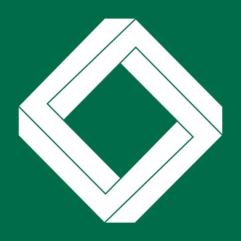 square impossible white design