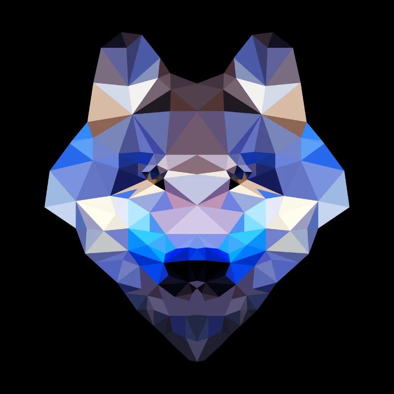 Beau design polygonal Wolf