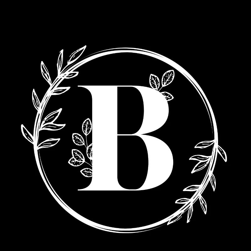 Floral letter B